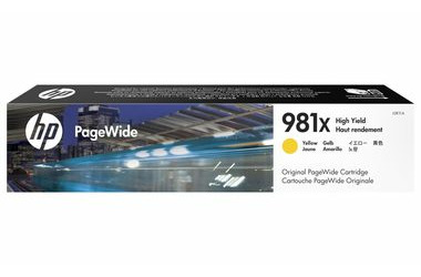 HP originálna atramentová náplň 981X žltá / pre HP PageWide Enterprise Color 556dn &amp; 556xh / 114ml