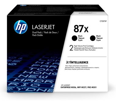 HP 87X originálny toner dvojbalenie čierna / pre HP LaserJet Enterprise M501 &amp; M506 &amp; M527 / 18.000 strán