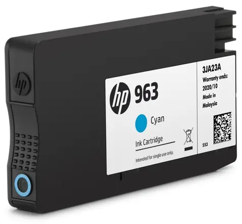 HP 963 originálny cartridge modrá / pre HP OfficeJet Pro 9010 &amp; 9013 &amp; 9020 &amp; 9023 / 700 strán