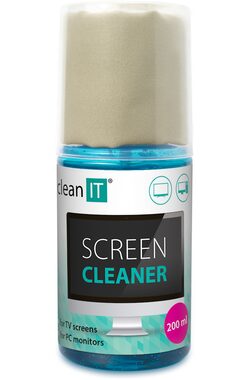 CLEAN IT čistiaci roztok na obrazovky s utierkou / 200 ml / 29x29 cm