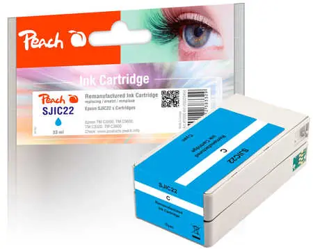 Peach remanufactured cartridge pre ColorWorks C3500 modrá / 31ml / reset chip