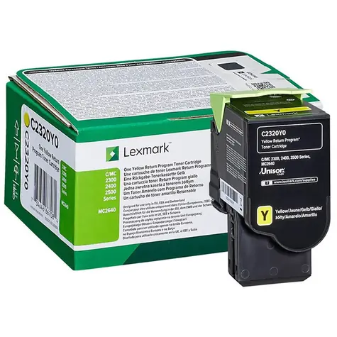 Lexmark C2320Y0 originálny vratný toner žltá / pre C2525 &amp; C2425 &amp; C2535 &amp; MC 2325 &amp; MC 2425 &amp; MS2535 / 1.000 strán