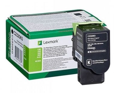 Lexmark C2320K0 originálny vratný toner čierna / pre C2525 &amp; C2425 &amp; C2535 &amp; MC 2325 &amp; MC 2425 &amp; MS2535 / 1.000 strán