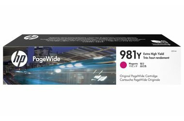 HP originálna atramentová náplň 981Y fialová / pre HP PageWide Enterprise Color 556dn &amp; 556xh / 185ml