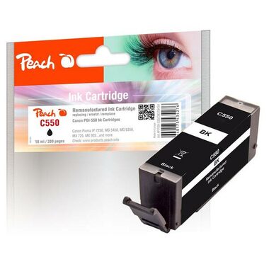 Peach PGI-550 PGBK kompatibilný cartridge čierna / 13 ml