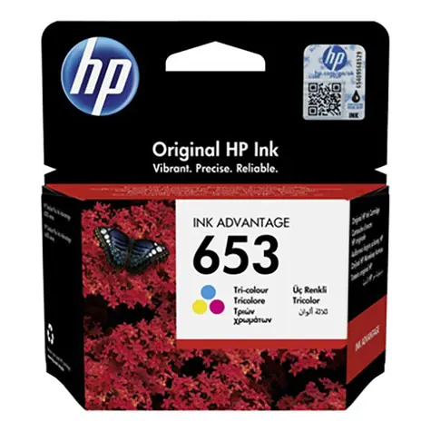 HP 653 originálna cartridge trojfarebná / pre HP DeskJet Plus Ink Advantage 6075 &amp; 6475 / 5 ml