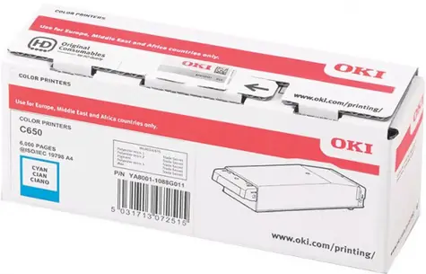 OKI originálny toner pre C650dn modrá / 6.000 strán