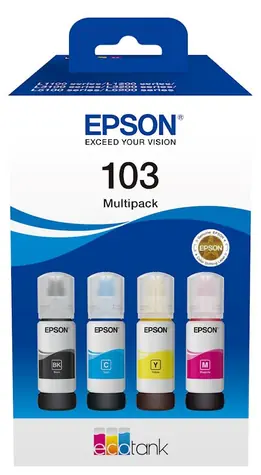 EPSON 103 CMYK / pre L3151 &amp; L1110 &amp; L3110 &amp; L3150 / 4x 65 ml