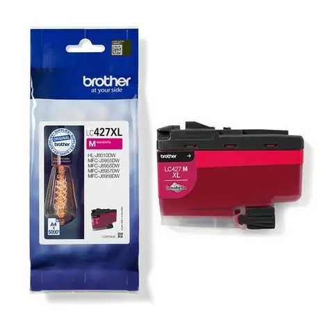 Brother LC427XLM originálna cartridge purpurová / pre MFC-J5955DW / 5.000 strán