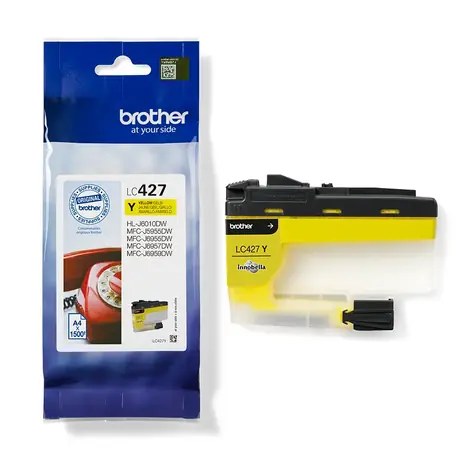 Brother LC427Y originálny cartridge žltá / pre MFC-J5955DW / 1.500 strán