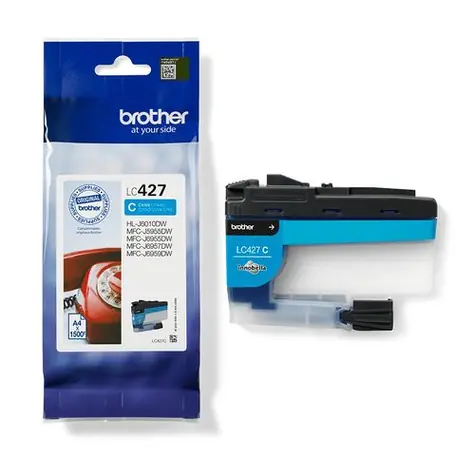 Brother LC427C originálny cartridge modrá / pre MFC-J5955DW / 1.500 strán