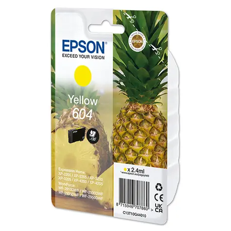Epson T10G4 originálny cartridge 604 žltá / pre WorkForce WF-2910 &amp; WorkForce WF-2910DWF / 2.4 ml