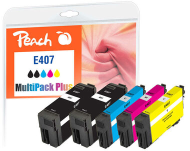 Peach 407 alternatívny cartidge MultiPack PLUS / pre WorkForce Pro WF-4745 &amp; WorkForce Pro WF-4745DTWF / 2x43 &amp; 3x23 ml