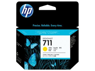 HP CZ136A originálny cartridge 711 žltá 3-pack / DesignJet T120 T520