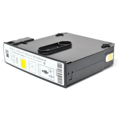 ZEBRA Wristband Yellow 1x11in (25.4x279.4mm) / PP / DT / Z-Band Direct / Adhesive closure / 200/roll / 6/box