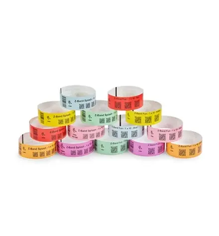 ZEBRA Wristband Pink 1x10in (25.4x254mm) / PP / DT / Z-Band Splash / Adhesive closure / 350/roll / 6/box 