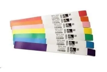ZEBRA Wristband Orange 1x10in (25.4x254mm) / PP / DT / Z-Band Splash / Adhesive closure / 350/roll / 6/box