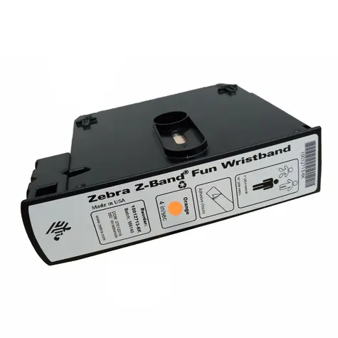 ZEBRA Wristband Orange 1x10in (25.4x254mm) / PP / DT / Z-Band Fun / Adhesive closure / 350/roll / 6/box 