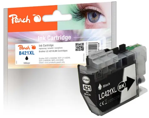Peach LC-421XLBK alternatívna cartridge čierna / 500 strán
