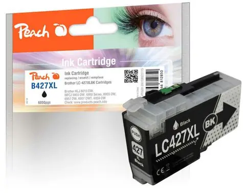 Peach LC-427XL alternatívna cartridge čierna / pre Brother HLJ 6010 DW & MFCJ 5955 DW / 6.000 strán