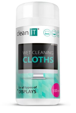 Clean IT vlhčené čistiace utierky na obrazovky 100 ks