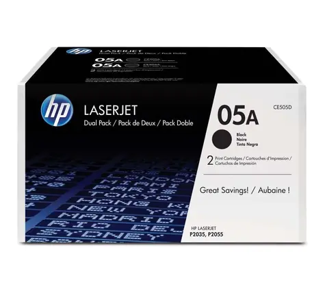 HP 05A originálny toner čierna / pre HP LaserJet P2035 & P2055 / 2x 2.300 strán