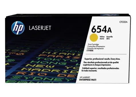 HP 654A originálny toner žltá / pre HP Color LaserJet Enterprise M651dn & M651n / 15.000 strán