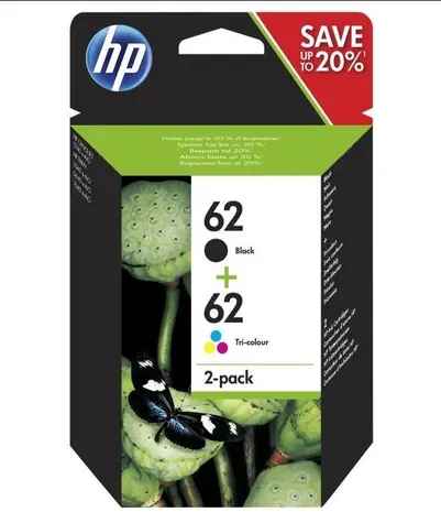 HP 62 (N9J71AE) atramentová kazeta čierna + farebná / pre HP ENVY 5540 & 5640 & 5646 & OfficeJet 200 & 250 / 4 ml + 4.5 ml