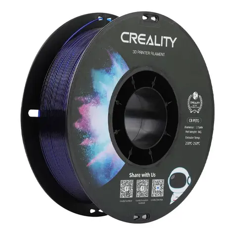 Creality Filament CR-PETG transparentná modrá / struna pre 3D tlačiareň / PETG / 1.75mm / 1kg