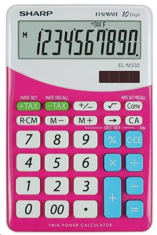 Sharp EL-M332BPK ružová / stolná kalkulačka / desaťmiestna