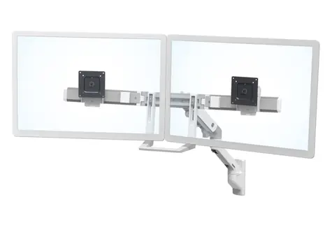 Ergotron HX Wall Dual Monitor Arm / nástenné rameno pre 2 monitory až 32" / biela