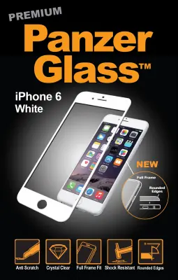 PanzerGlass PREMIUM tvrdené sklo na celý displej pre Apple iPhone 6 &amp; 6S &amp; 7 biela
