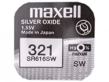 Maxell Silver Oxide Nenabíjacia gombíková batéria 321 / 1ks / Blister