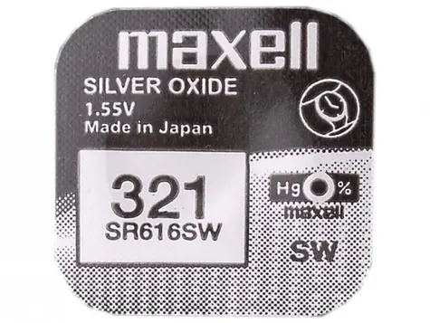Maxell Silver Oxide Nenabíjacia gombíková batéria 321 / 1ks / Blister