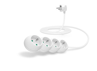 Connect IT predlžovací kábel 230V 4 zásuvky 3 m bez vypínača biela