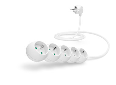 Connect IT predlžovací kábel 230V 5 zásuviek 2 m bez vypínača biela