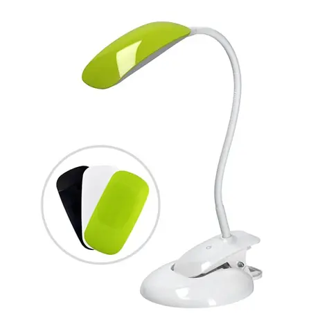 Solight WO42 LED stmievateľná lampička 2v1 5W / podstavec aj klip / 4000K / 3 farebné kryty