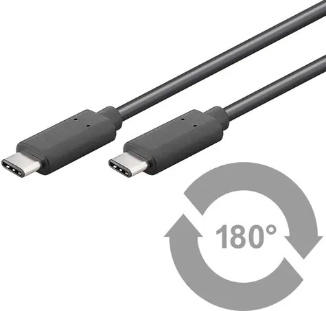MicroConnect USB3.1 Type C (M) - Type C (M) 0.5m čierna