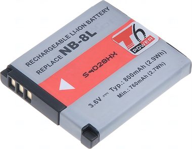 T6 Power Batéria Canon NB-8L / 700mAh / čierna