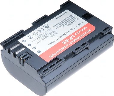T6 Power Batéria Canon LP-E6 / 1620mAh / šedá