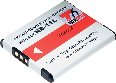 T6 Power Batéria Canon NB-11L / 600mAh / šedá