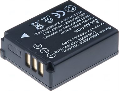 T6 Power Batéria Panasonic DMW-BCD10 / CGA-S007 / CGR-S007E / CGR-S007E/1B / 1000mAh / čierna
