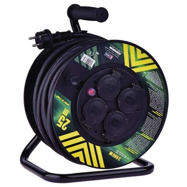 Emos predlžovací bubon - 4 zásuvky 25m / 2.5mm / guma / IP44
