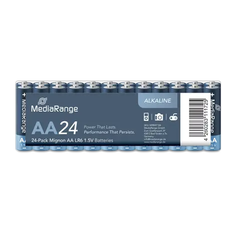 MediaRange Premium batéria Mignon AA 1.5V Alkalické 24ks