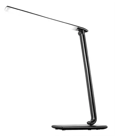 Solight WO37-B LED stolná lampička stmievateľná / 12W / voľba teploty svetla / USB / čierny lesk