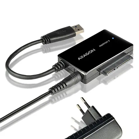 Axagon ADSA-FP3, USB 5Gb/s - SATA 6G HDD FASTport3 adaptér, vr. napájače