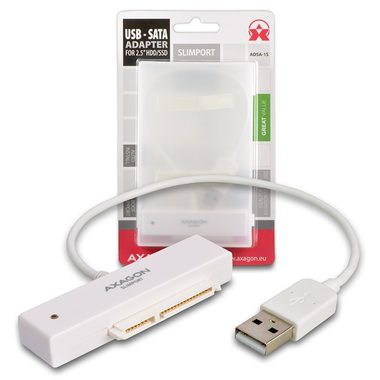 Axagon ADSA-1S, USB2.0 - SATA HDD/SSD adaptér vr. 2.5" púzdra