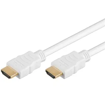 PremiumCord HDMI 1.4 High Speed + Ethernet kábel 1.5m biela / podpora 4K / pozlátené konektory