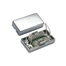 DATACOM Spojovací BOX STP / CAT5E / 2 * zárez. poľa / Strieborná