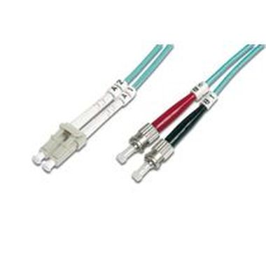 Digitus Fiber Optic Patch Cable, LC to ST, Multimode 50/125 µ, Duplex Length 10m, Class OM3